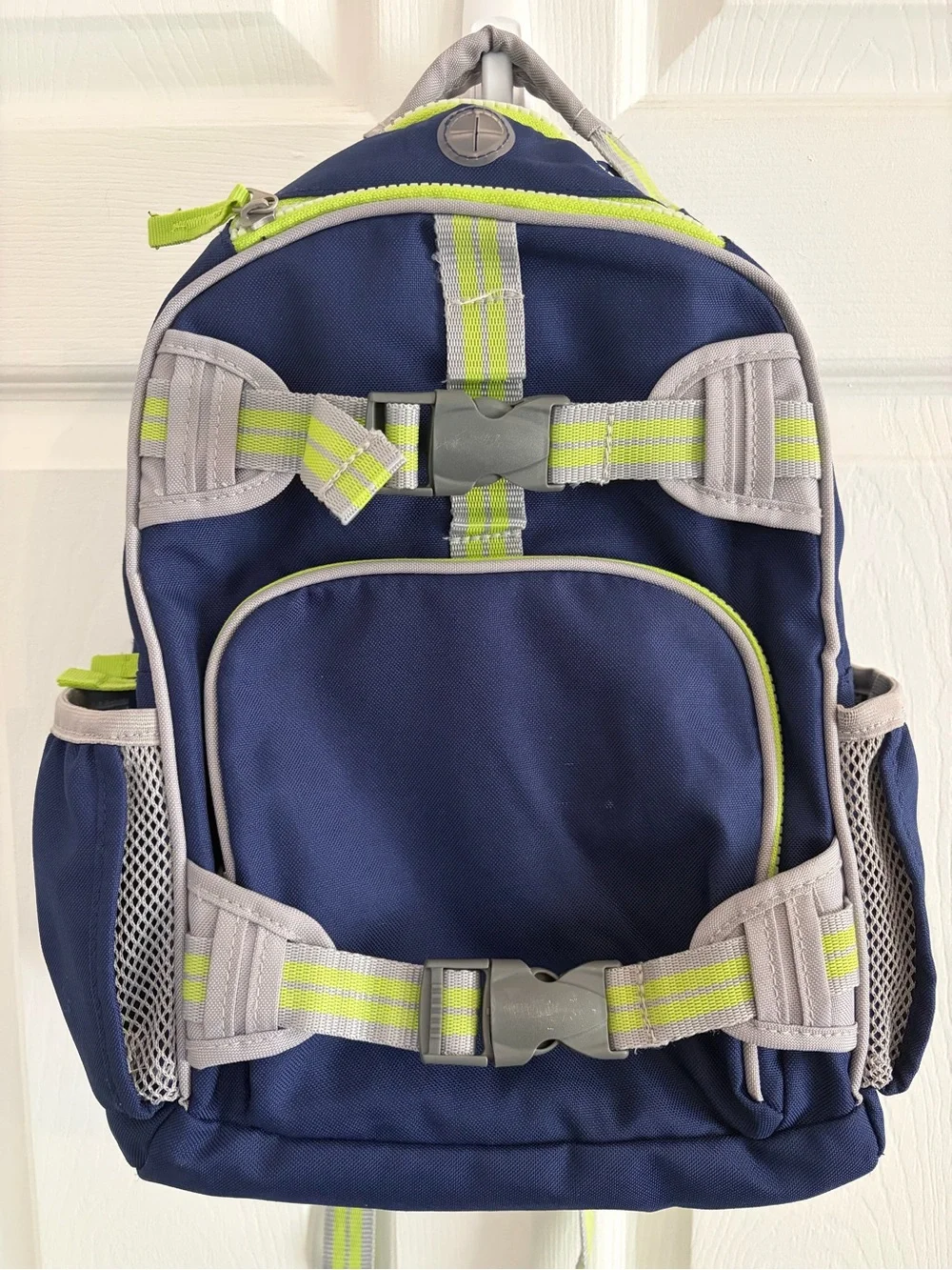 Pottery Barn Kids - Small - Navy With Grey and Lime Accent Kids Backpack